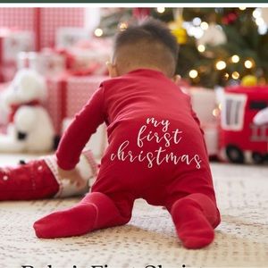 Pottery barn kids my first Christmas pajamas 0-3 mos